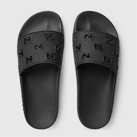 black gucci slides size 4|Gucci slides women clearance.